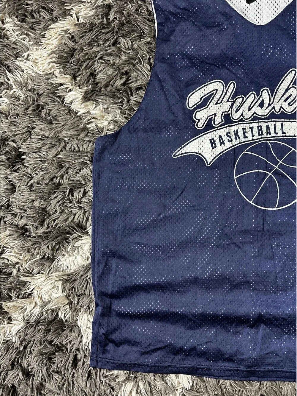 Nike Huskies Basketball Jersey Mens L Blue White Reversible Mesh Practice #20